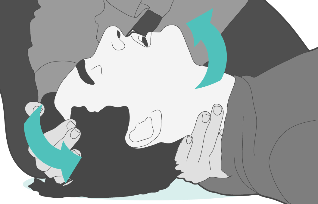 Tilt the person's head back